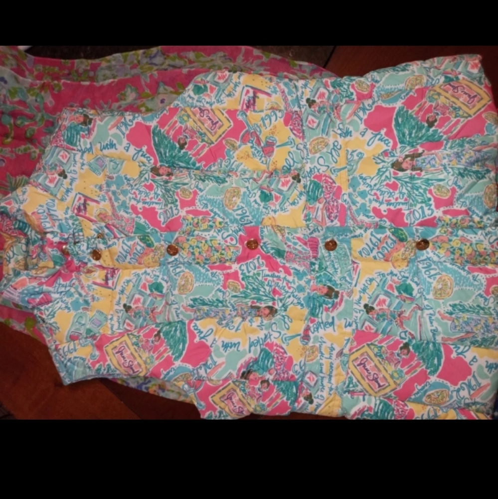 Lilly pulitzer puffer vest